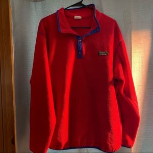 Vintage L.L Bean T Snap Pull Over Red & Blue (L)